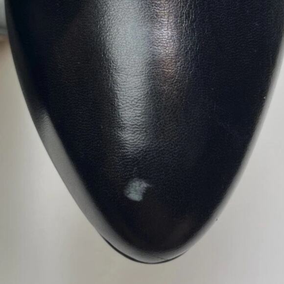 Unlace Black Leather Pointed Toe Ankle Boots Made in Italy - Picture 11 of 12